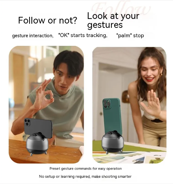 AI Gesture Tracking Gimbal Stabilizer